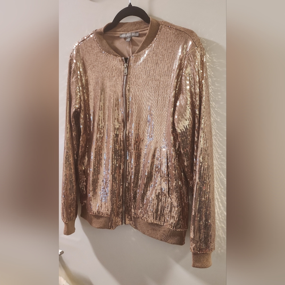 Sequin Bomber Jacket
